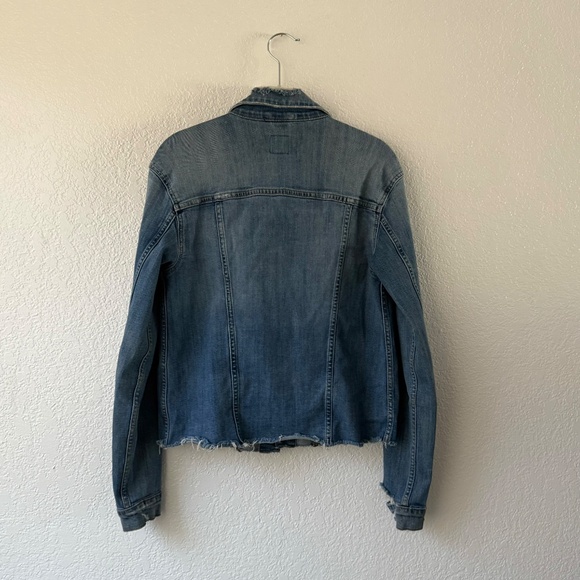 Joe’s Women’s Distressed Frannie Relaxed Slightly Thrashed Denim Jacket Small - Picture 2 of 16
